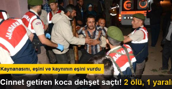 Cinnet getiren koca dehşet saçtı: 2 ölü, 1 yaralı