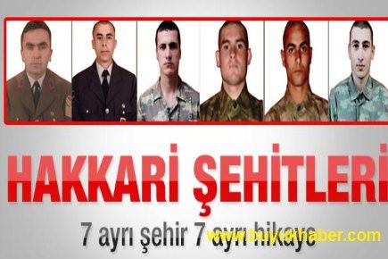 Çukurca'da şehit düşen 6 askerimizin kimliği