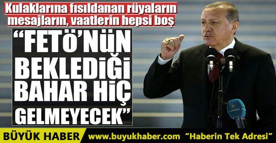 Cumhurbaşkanı Erdoğan: FETÖ'nün beklediği bahar hiç gelmeyecek