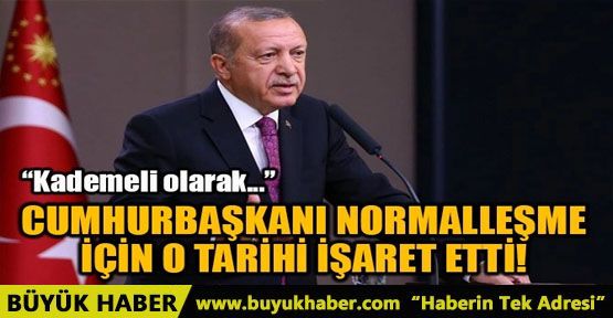 CUMHURBAŞKANI ERDOĞAN KADEMELİ NORMALLEŞME BAŞLIYOR