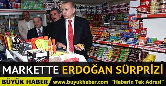 Cumhurbaşkanı Erdoğan markete girdi, alışveriş yaptı