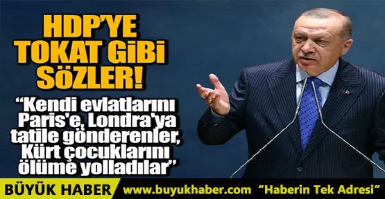 Cumhurbaşkanı Erdoğan'dan HDP'ye tokat gibi sözler!