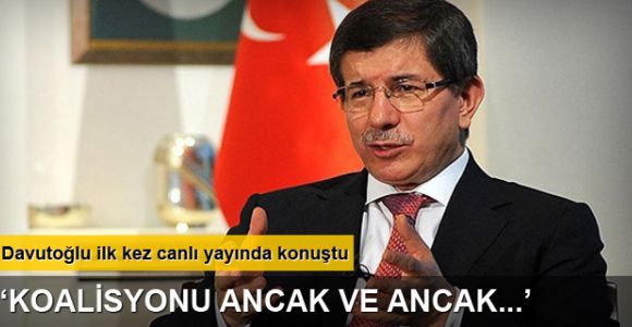 Davutoğlu seçimden sonra ilk kez canlı yayında konuştu