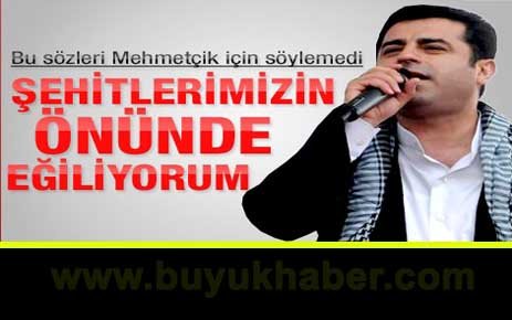 Demirtaş şehit dedi ama Mehmetçik için değil