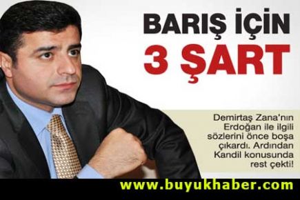 Demirtaş'tan barış için 3 şart