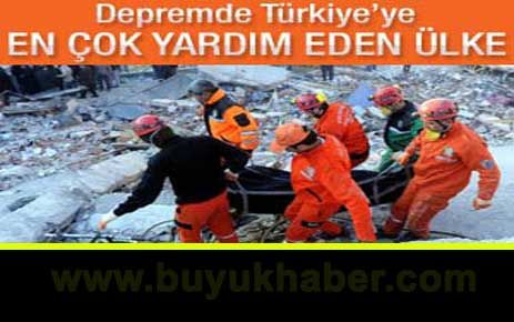 Depremde Türkiye'ye en fazla yardım eden ülke