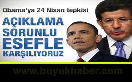 Dışişleri'nden Obama'ya sert çıkış.