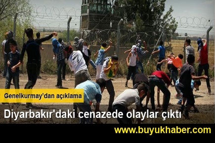 Diyarbakır'daki cenazede olaylar çıktı