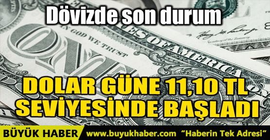 DOLAR GÜNE 11,10 TL SEVİYESİNDE BAŞLADI