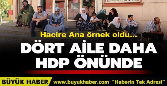 Dört aile daha HDP önünde evlat eyleminde