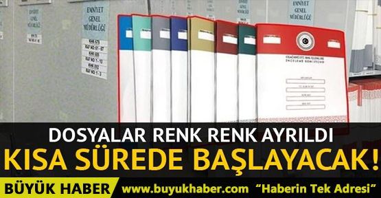 Dosyalar renk renk ayrıldı! Kısa sürede başlayacak