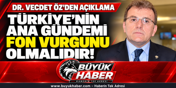 Dr. Vecdet Öz’den fon iddialarına ilişkin açıklama: Şeffaflık ve hesap verebilirlik çağrısı