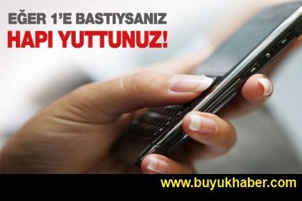 Eğer 1'e bastıysanız hapı yuttunuz!