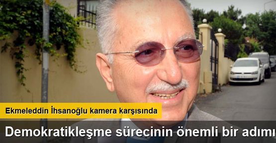 Ekmeleddin İhsanoğlu evinin önünde konuştu