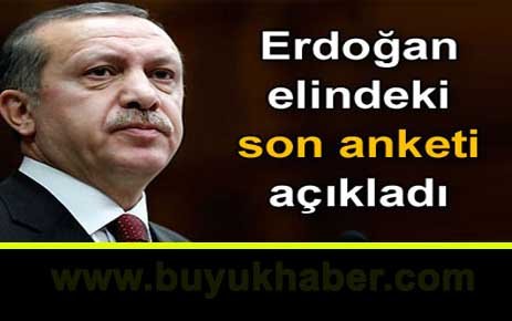 Erdoğan elindeki anketi açıkladı