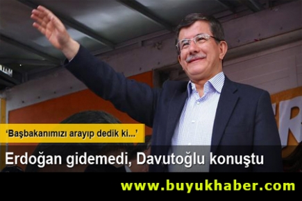 Erdoğan gidemedi, Konya'da Davutoğlu konuştu
