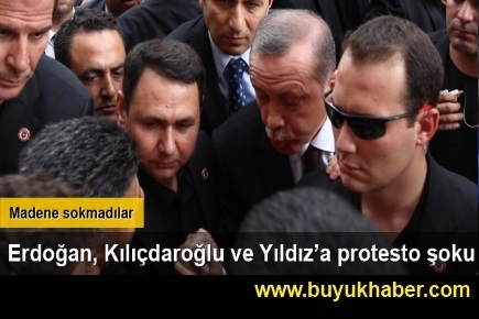 Erdoğan ve Kılıçdaroğlu'na Soma'da protesto