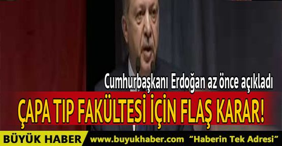 Erdoğan'dan son dakika açıklaması: Çapa ile ilgili flaş karar