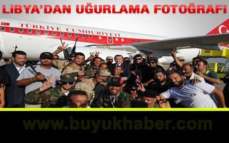 Erdoğan'ı Libya'dan böyle uğurladılar