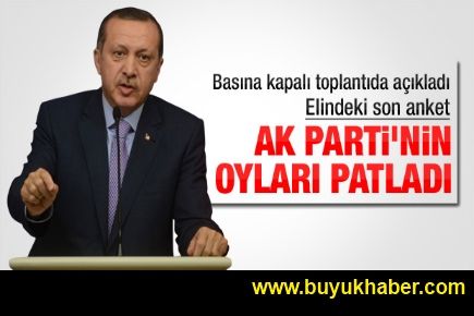 Erdoğan'ın bizzat açıkladığı son anket rakamları