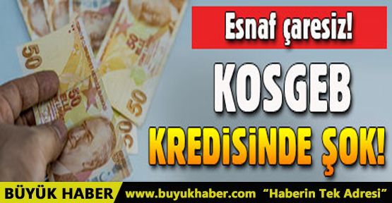 Esnafa KOSGEB kredisi şoku!