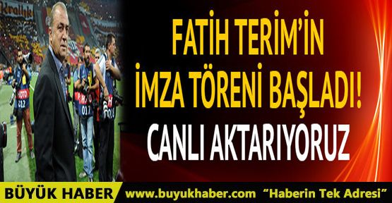 Fatih Terim imza töreninde konuşuyor