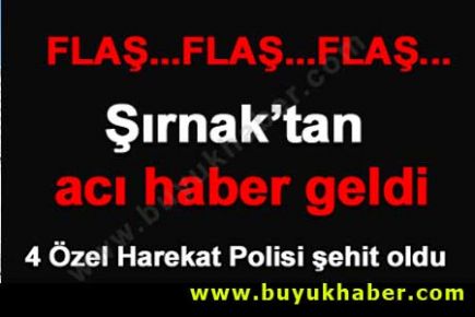 Flaşş..Şırnak'tan acı haber geldi