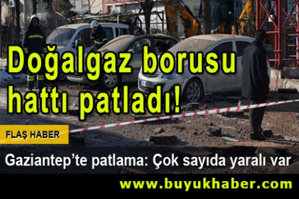 Gaziantep'te doğalgaz boru hattı patladı