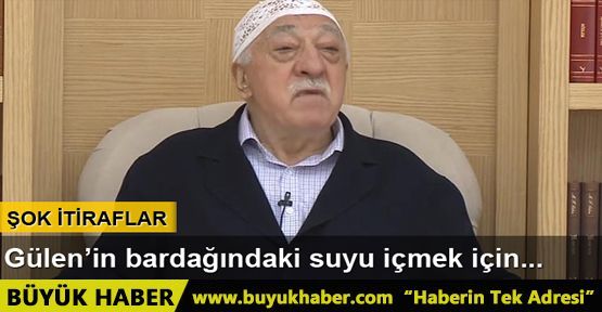 Gülen'in bardağındaki suyu içmek için yarışmışlar