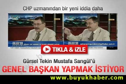 Gürsel Tekin CHP'nin başına Sarıgül'ü getirmek istiyor