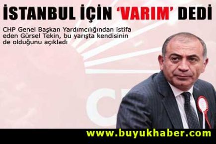 Gürsel Tekin, 'İstanbul için varım' dedi