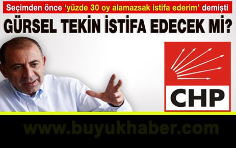 Gürsel Tekin sözünü tutup istifa edecek mi?