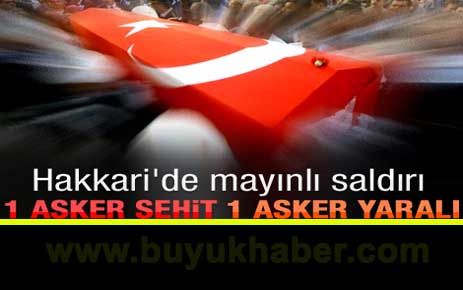 Hakkari'de mayın patladı: 1 şehit