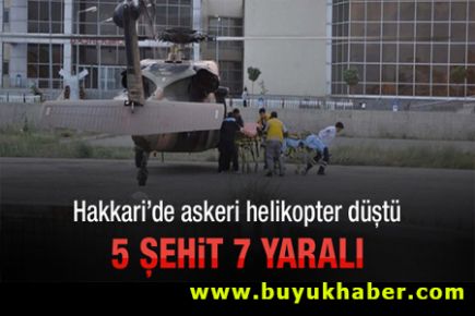 Hakkari'den havalanan askeri helikopter düştü