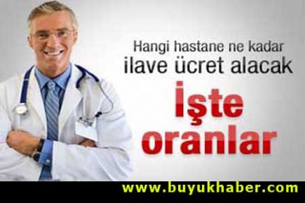 Hangi hastane ne kadar ek ücret alacak