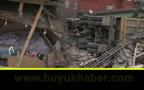 Hanım kalk yatak odasında kamyon var