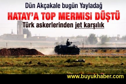 Hatay'da top mermisi düştü