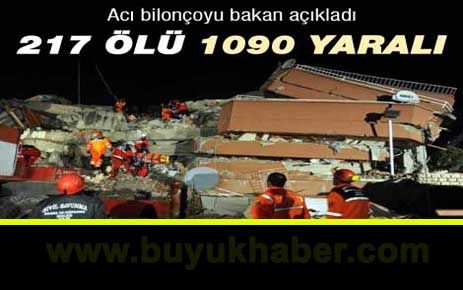 İçişleri Bakanı: 217 ölü 1090 yaralı var