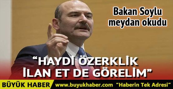 İçişleri Bakanı Soylu: Haydi özerklik ilan et de görelim