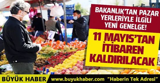 İçişleri Bakanlığından yeni 'pazar' genelgesi