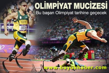 İki bacağı olmayan Pistorius yarı finalde