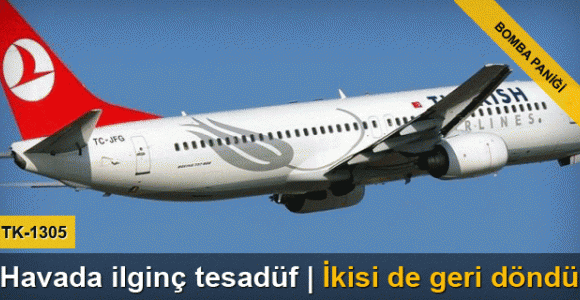 İki uçak arasında ‘1305’ tesadüfü