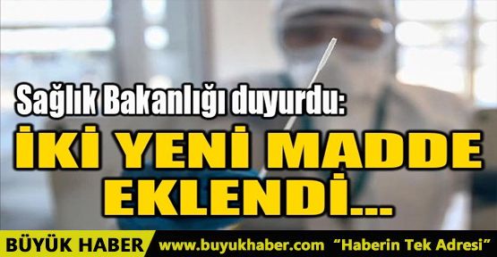 İKİ YENİ MADDE EKLENDİ