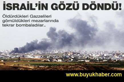İsrail Gazze'de mezarı bombaladı