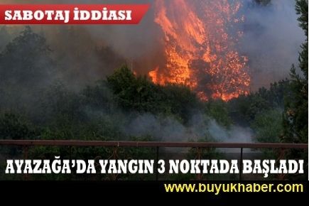  İstanbul Ayazağa'da yangın