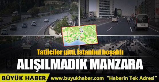 İstanbul boşaldı, yollarda in cin top oynuyor