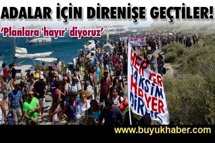 İstanbul Sivriada'da protesto