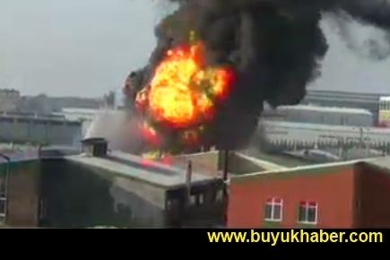İstanbul Tuzla'da boya fabrikasında yangın