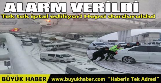 İstanbul'a kar nedeniyle otogarlardan çıkış durduruldu!