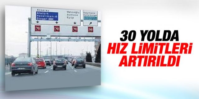 İstanbul'da 30 yolda hız limiti değişti